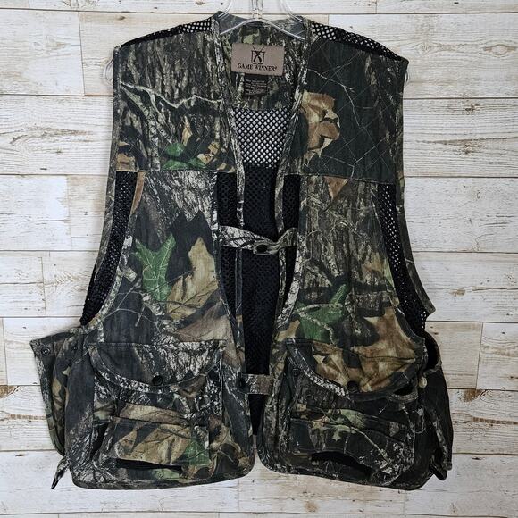Game Winner Hunting Vest Game Bag Size Large Camo Woods Cotton Nylon Outdoor Set - Picture 3 of 15